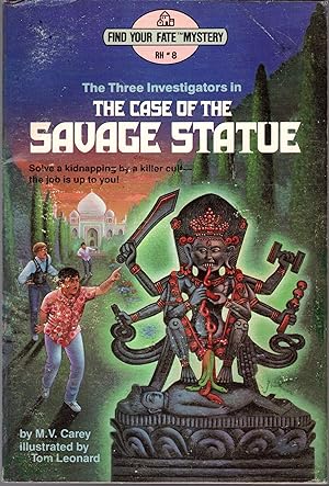 The Three Investigators Find-Your-Fate RH #8 The Case Of The Savage Statue - VERY RARE 1ST