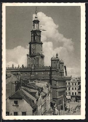 Ansichtskarte Posen / Poznan, Blick zum Rathaus