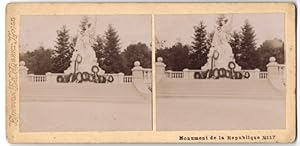 Stereo-Fotografie Robert Logle, Ansicht Paris, Monument de la Republique