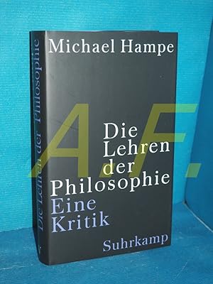 Image du vendeur pour Die Lehren der Philosophie : eine Kritik mis en vente par Antiquarische Fundgrube e.U.