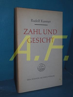 Bild des Verkufers fr Zahl und Gesicht, Der Umriss einer universalen Physiognomik zum Verkauf von Antiquarische Fundgrube e.U.