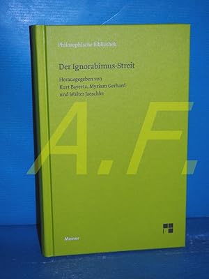 Bild des Verkufers fr Der Ignorabimus-Streit (Philosophische Bibliothek Band 620) zum Verkauf von Antiquarische Fundgrube e.U.