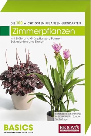 Bild des Verkufers fr Zimmerpflanzen : Die 100 wichtigsten Pflanzen-Lernkarten. berarbeitet nach Zander 18. Auflage zum Verkauf von AHA-BUCH GmbH