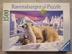 Eisbärenfamilie [1500 Teile Puzzle]. Achtung: Nicht geeignet für Kinder unter 3 Jahren.