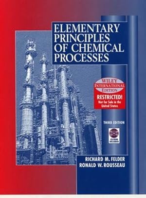 Immagine del venditore per Elementary Principles of Chemical Processes: International Edition venduto da Studibuch