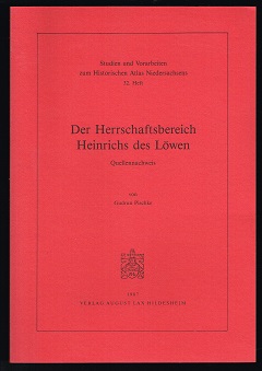 Seller image for Der Herrschaftsbereich Heinrichs des Lwen: Quellenverzeichnis. -. for sale by Libresso Antiquariat, Jens Hagedorn