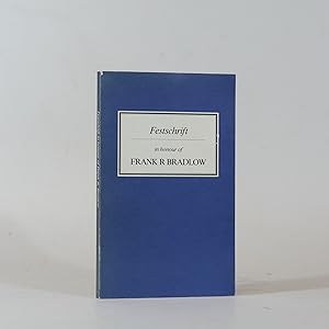 Festschrift in honour of Frank R Bradlow (Signed by F R Bradlow). New Series No. 5.