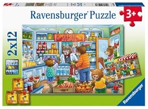 Bild des Verkufers fr Ravensburger Kinderpuzzle - 05076 Komm, wir gehen einkaufen - Puzzle fr Kinder ab 3 Jahren, mit 2x12 Teilen zum Verkauf von AHA-BUCH GmbH