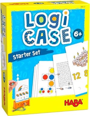 Bild des Verkufers fr LogiCase Starter Set 6+ (Kinderspiel) : 40 Rätselkarten mit 77 Rätseln, 1 kleine Karte (Blende), 1 Rätselbox, 1 Holzstift mit Schnur und Kordelstopper zum Verkauf von AHA-BUCH GmbH