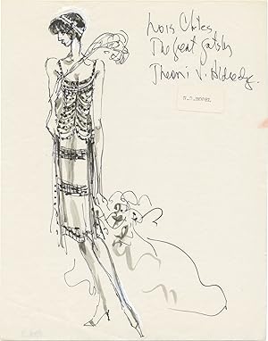 Image du vendeur pour The Great Gatsby (Original costume illustration by costume designer Theoni V. Aldredge for the 1974 film) mis en vente par Royal Books, Inc., ABAA