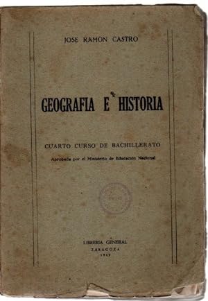 Seller image for Geografa e historia. Cuarto curso de Bachillerato . for sale by Librera Astarloa
