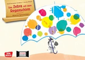 Bild des Verkufers fr Das Zebra mit dem Regenschirm. Kamishibai Bildkartenset : Entdecken - Erzhlen - Begreifen: Bilderbuchgeschichten. Eine Tiergeschichte ber Zusammenhalt, Gemeinschaft und freinander da sein zum Verkauf von AHA-BUCH GmbH