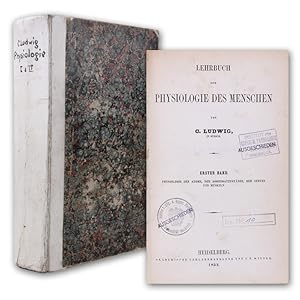 Imagen del vendedor de Lehrbuch der Physiologie des Menschen. 2 Teile in 1 Band. a la venta por Antiquariat Gerhard Gruber