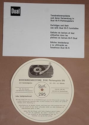 Dual - Bedienungsanleitung Plattenspieler 295 + Broschüre "Tonabnehmersysteme und deren Verwendun...