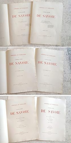 Imagen del vendedor de Armorial et Nobiliaire de l'Ancien Duch de Savoie (Complet des 6 volumes en feuilles telles que parues) a la venta por Le Beau Livre