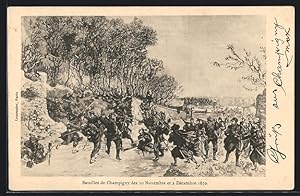 Ansichtskarte Batailles de Champigny, 30 Novembre et 2 Décembre 1870, Infanteriegefecht bei der S...