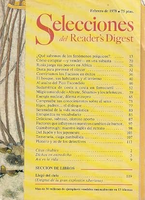 Imagen del vendedor de SELECCIONES DEL READER'S DIGEST. FEBRERO 1978 a la venta por Librera Vobiscum