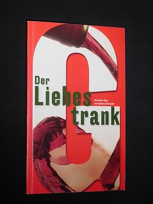 Bild des Verkufers fr Programmbuch 8 Staatstheater am Grtnerplatz Mnchen 2008/09. DER LIEBESTRANK von Romani, Donizetti (Musik). Musikal. Ltg.: Henrik Nanasi, Insz.: Nico Rabenald, Ausstattung: Manfred Breitenfellner. Mit Maria Rosendorfsky, Adrian Xhema, Bryan Rothfuss, Stefan Sevenich, Milica Jovanovic, Andreas Bru, Liviu Petcu zum Verkauf von Fast alles Theater! Antiquariat fr die darstellenden Knste