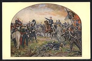 Ansichtskarte Schlacht bei Belle-Alliance 1815, Befreiungskriege