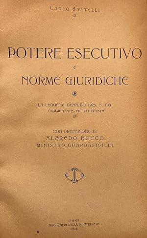 Seller image for Potere esecutivo e norme giuridiche for sale by librisaggi