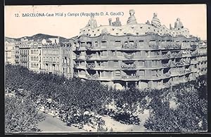 Imagen del vendedor de Postal Barcelona, Casa Mil y Camps, Arquitecto D. A. Gaudi a la venta por Bartko-Reher