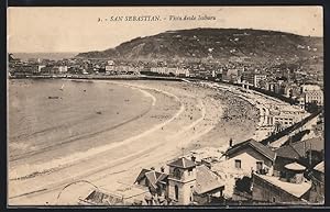 Postal San Sebastian, Vista desde Isaburu