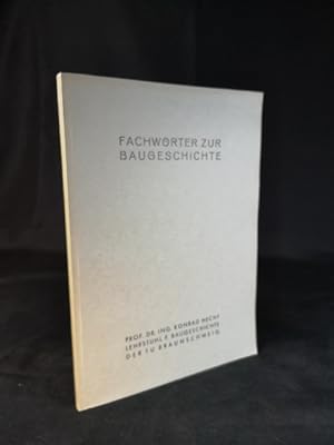 Bild des Verkufers fr Fachwrterbuch zur Baugeschichte. zum Verkauf von ANTIQUARIAT Franke BRUDDENBOOKS
