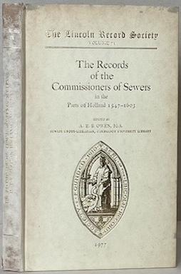 Image du vendeur pour THE RECORDS OF THE COMMISSIONERS OF SEWERS IN THE PARTS OF HOLLAND 1547 - 1603. Vol III only. mis en vente par Alex Alec-Smith ABA ILAB PBFA
