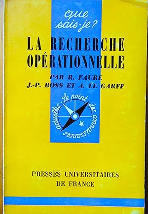 La recherche opérationnelle