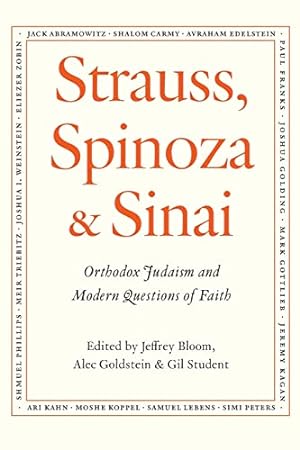 Bild des Verkufers fr Strauss, Spinoza & Sinai: Orthodox Judaism and Modern Questions of Faith zum Verkauf von WeBuyBooks