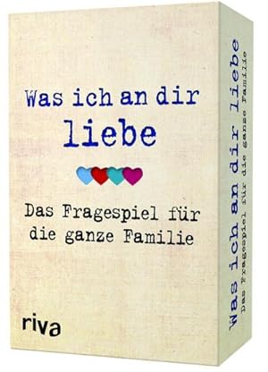 Seller image for Was ich an dir liebe - Das Fragespiel fr die ganze Familie : Liebevolle Fragen fr unterhaltsame Momente. Das perfekte Geschenk zu Weihnachten, Geburtstag, Muttertag und Vatertag for sale by AHA-BUCH GmbH