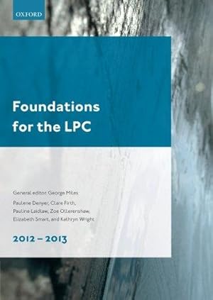 Seller image for Foundations for the Lpc (Legal Practice Course Guides) for sale by WeBuyBooks