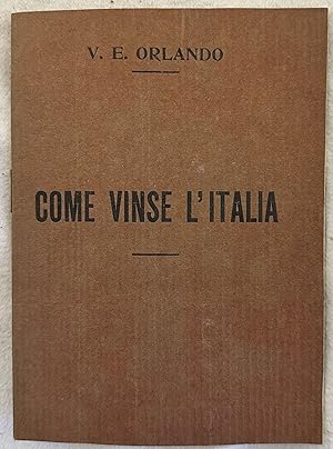 L'ITALIA E' COMPIUTA DAL PARLAMENTO IL PRESIDENTE DEL CONSIGLIO,