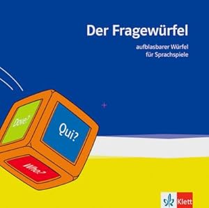 Imagen del vendedor de Der Fragewrfel : Aufblasbarer Wrfel fr Sprachspiele (Englisch, Franzsisch, Spanisch, Italienisch, Russisch und Latein). Wrfel, Fragekarten, Infoblatt a la venta por AHA-BUCH GmbH