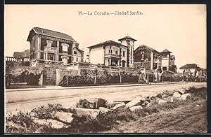 Postal La Coruna, Ciudad Jardin, Strassenpartie mit Villen