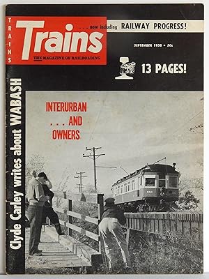 Bild des Verkufers fr Trains: The Magazine of Railroading September 1958 Volume 18 Number 11 zum Verkauf von Argyl Houser, Bookseller