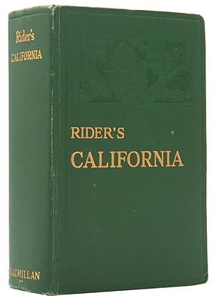 Bild des Verkufers fr Rider's California. A guide book for travellers. zum Verkauf von Shapero Rare Books