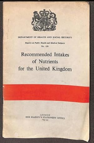 Bild des Verkufers fr Recommended Intakes of Nutrients for the United Kingdom (P.H.& Medicine Subjects Reports) zum Verkauf von WeBuyBooks