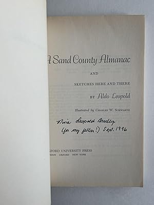 Seller image for A Sand County Almanac and Sketches Here and There for sale by Rural Hours (formerly Wood River Books)