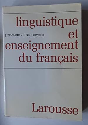 Image du vendeur pour Linguistique et enseignement du franais. Prface de Jean-Claude Chevalier. 1970. (Pdagogie, Linguistique) mis en vente par Ammareal