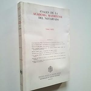 Imagen del vendedor de Anales de la Academia Matritense del Notariado. Tomo XXIII a la venta por MAUTALOS LIBRERA