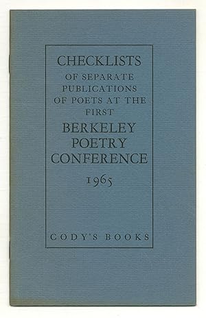 Bild des Verkufers fr Checklist of Separate Publications of Poets at the First Berkeley Poetry Conference 1965 zum Verkauf von Between the Covers-Rare Books, Inc. ABAA