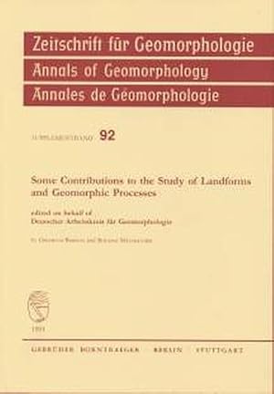 Bild des Verkufers fr Some Contributions to the Study of Landforms and Geomorphic Processes zum Verkauf von Studibuch