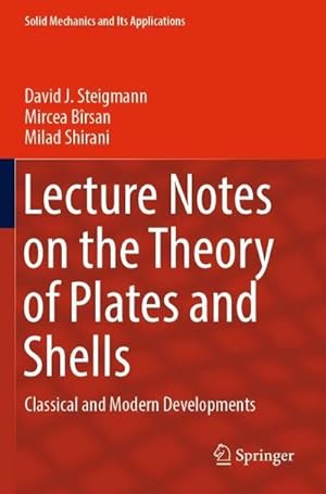 Seller image for Lecture Notes on the Theory of Plates and Shells for sale by BuchWeltWeit Ludwig Meier e.K.