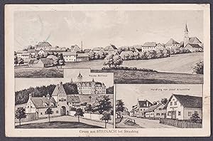 "Gruss aus Steinach bei Straubing" - Neues Schloss AK Ansichtskarte postcard