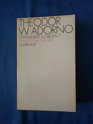 Bild des Verkufers fr Gesammelte Schriften; Teil: Bd. 7., sthetische Theorie. [hrsg. von Gretel Adorno und Rolf Tiedemann] zum Verkauf von Antiquariat BehnkeBuch