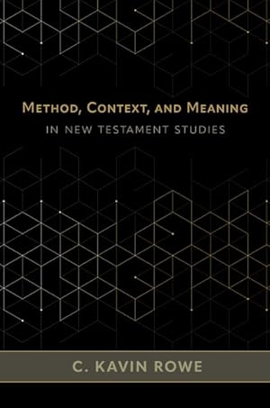 Seller image for Method, Context, and Meaning in New Testament Studies for sale by GreatBookPrices