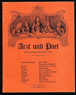 Bild des Verkufers fr Arzt und Poet : Literaturmagazin schreibender rzte (Nr. 4 Oktober 1983) zum Verkauf von Antiquariat Peda