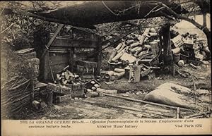 Bild des Verkufers fr Ansichtskarte / Postkarte Der Groe Krieg 1914-1916, Standort einer ehemaligen Boche-Batterie zum Verkauf von akpool GmbH