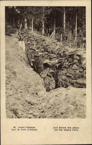 Ansichtskarte / Postkarte Vor dem Angriff, An der Elsass-Front